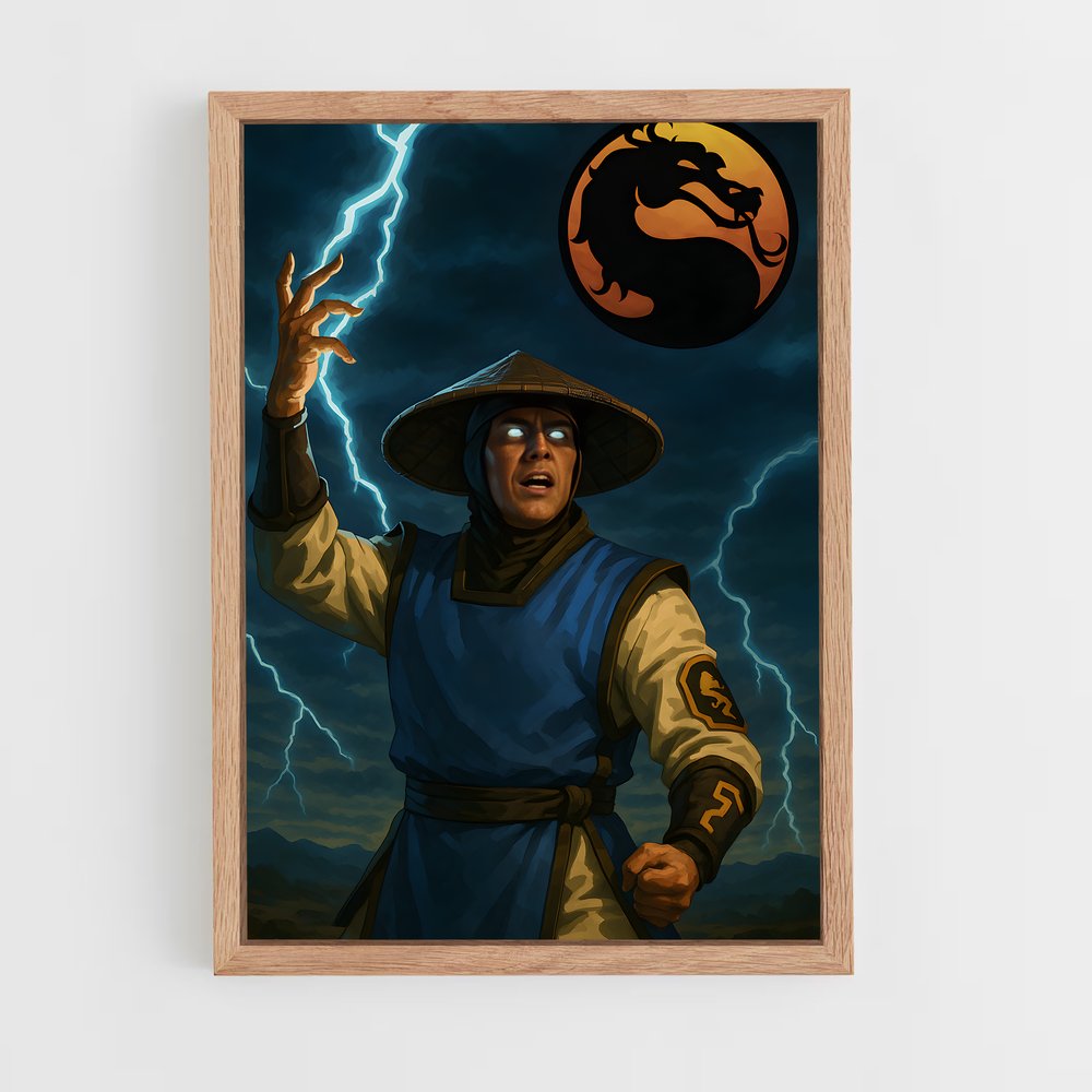 Poster Raiden en Action – affiche Mortal kombat (vue 4)